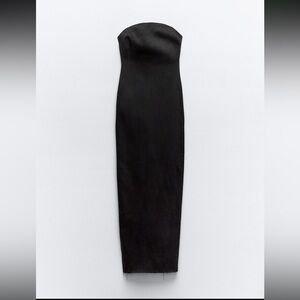 Zara Black Strapless Sheath Dress